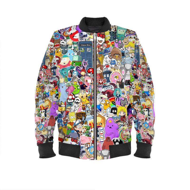 Cartoon bomber jacket clearance
